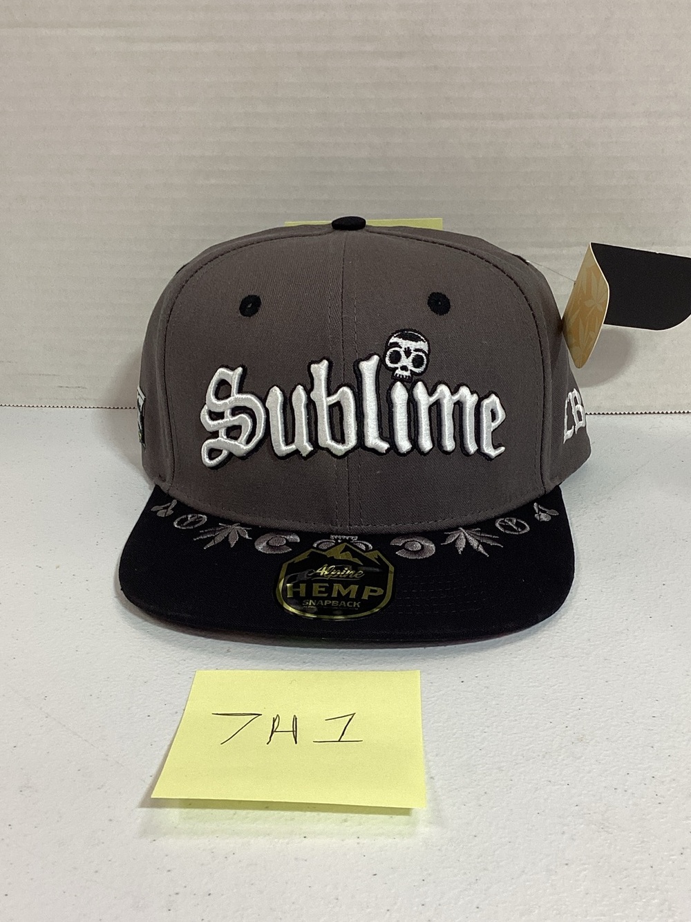 Alpine Gray and Black Sublime Snapback Hat